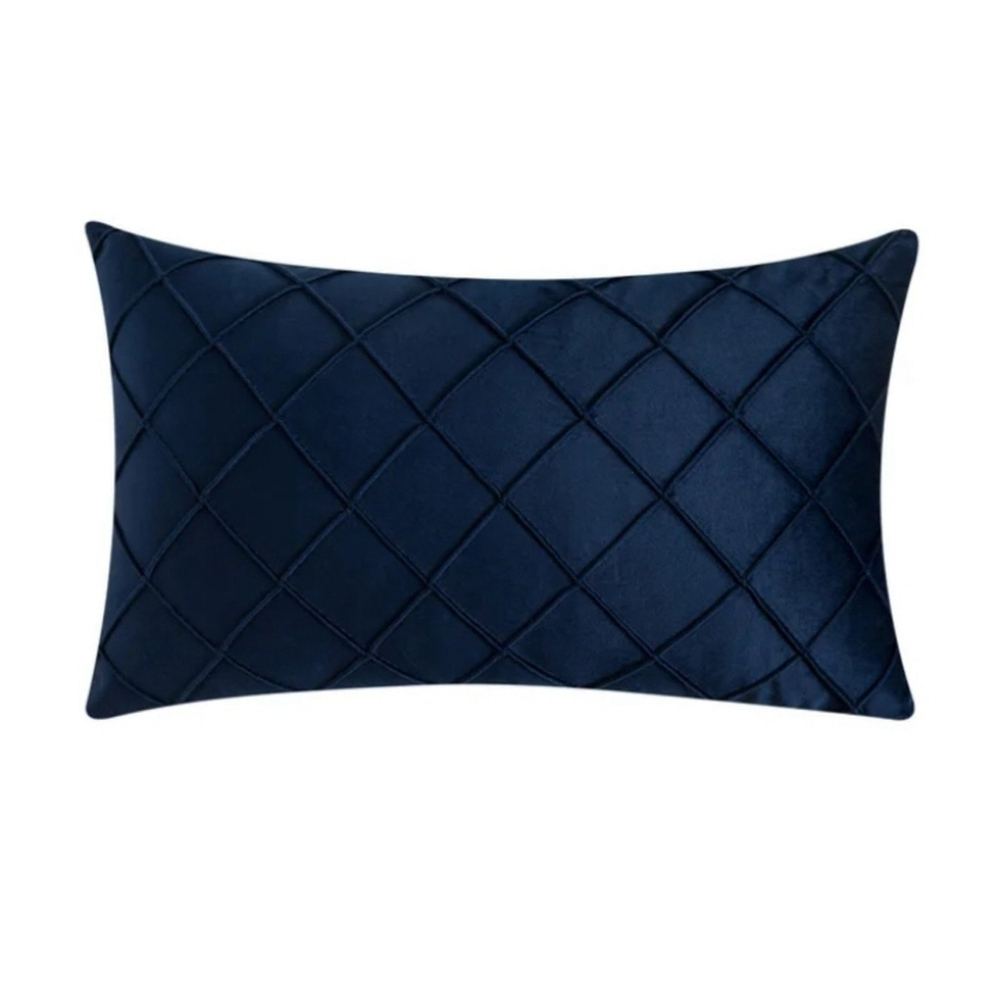 Rectangular Velvet Pillow Cover In Navy Blue set of 4